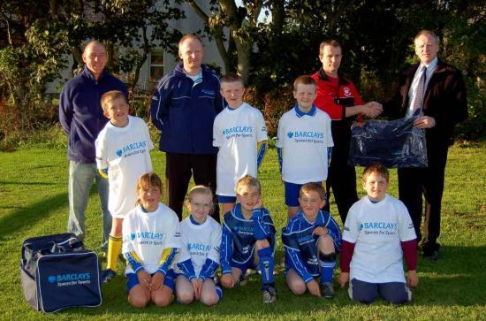 Photograph of Barclays Kit Boost For Lybster Junior Football Team