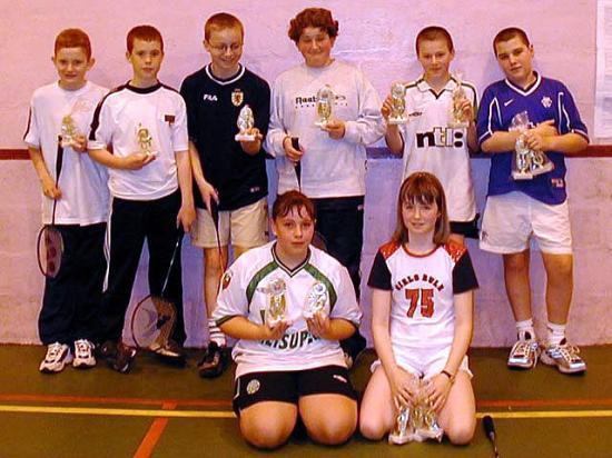 Photograph of Under 13 County Badminton Championships