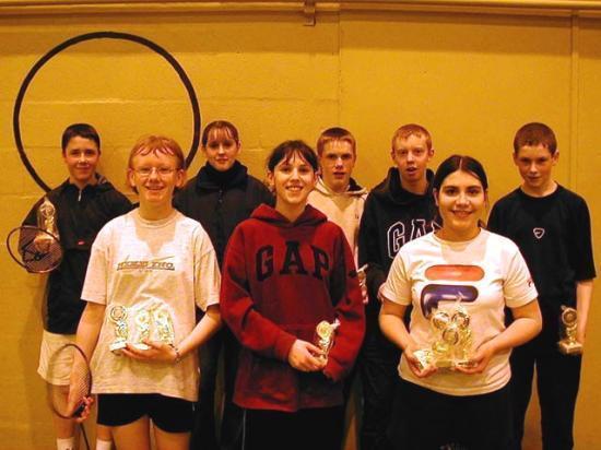 Photograph of Under 15 County Badminton Championships