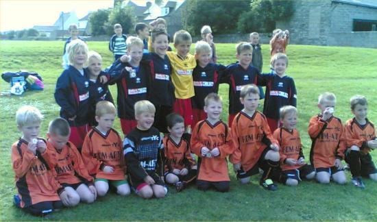 Photograph of Young Thurso Footballers Combined To Take On Wick
