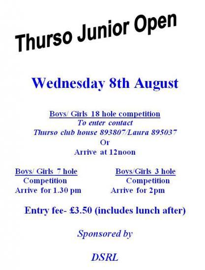 Photograph of Thurso Junior Open Golf - 18 August