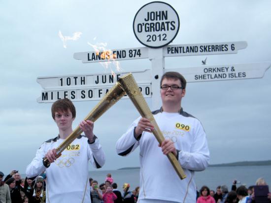 Photograph of Olympic Torch At John O'Groats