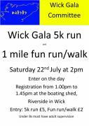 Thumbnail for article : Wick Gala 5K Run and 1K Fun Run